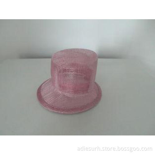 Unequal Crown Church Sinamay Mini Hat , Hard Ladies Fascina